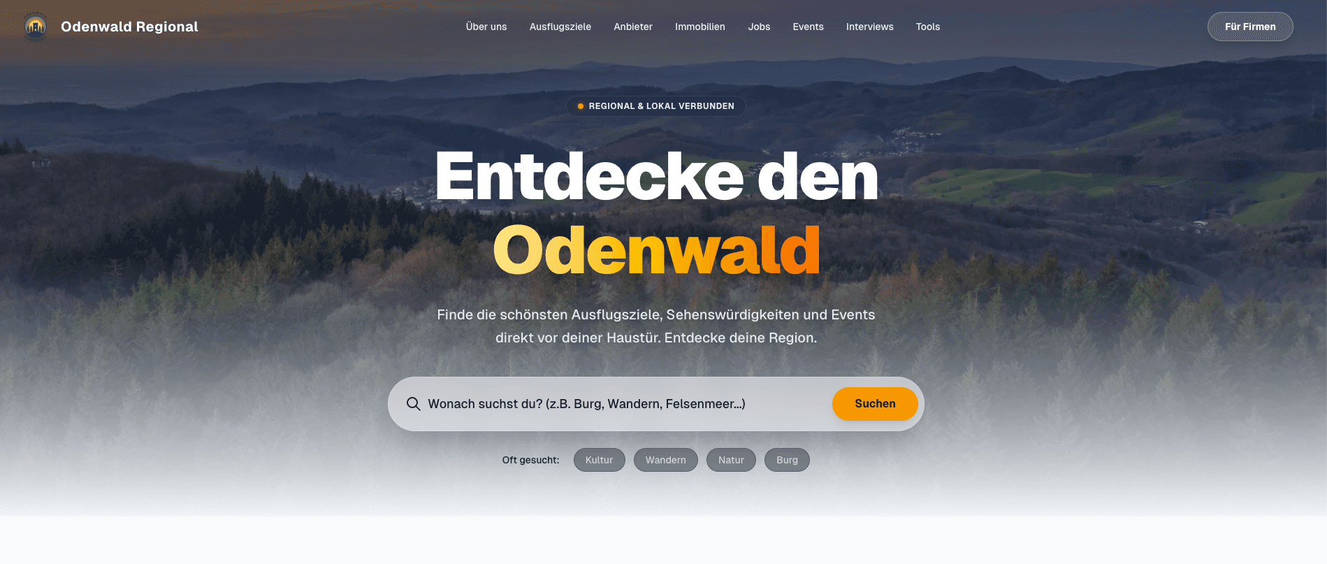 Odenwald Regional – Webdesign Referenz von Nexanum